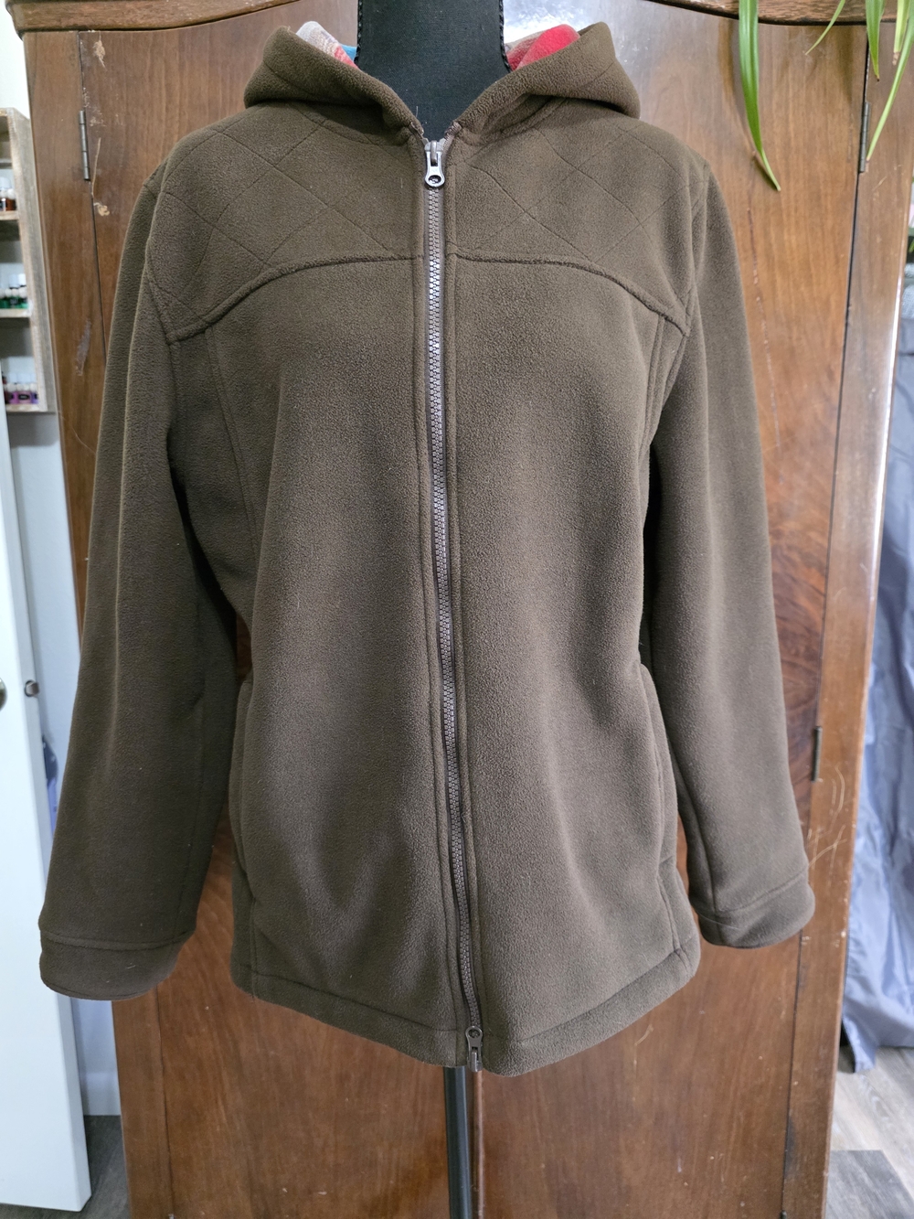 Outback Trading Co. Brown Hooded Fleece Jacket